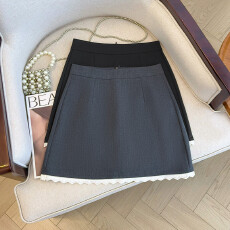 批发实拍2026春夏蕾丝花边<b class='q'>短裙</b>女时尚高腰韩版a字裙简约百搭<b class='q'>半身</b>裙