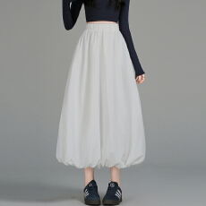 批发实拍花苞裙长款半身裙女2026春季新款法式灯笼裙子泡泡裙蓬蓬裙女