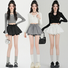 批发实拍2026春夏秋季新款小个子白色半身裙女显瘦裙<b class='q'>裤</b>百搭A字裙短裙