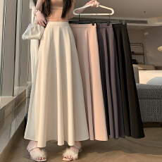 批发实拍2026春夏新款显瘦大裙摆垂坠感<b class='q'>拖地</b><b class='q'>长裙</b>阔腿半身裙花苞蓬蓬裙