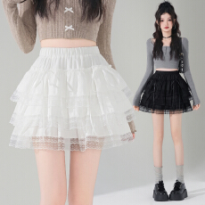 批发实拍芭蕾风蛋糕<b class='q'>半身裙</b>女2026春夏新款高腰显瘦防走光a字蓬蓬短裙