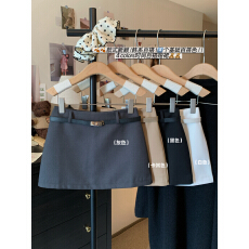 批发灰色西装短裙<b class='q'>女</b>2026春夏新款高腰紧身显瘦a字裙小个子包臀半身裙