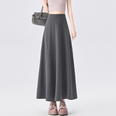 批发实拍百褶半身裙女2026春夏新款百搭高腰显瘦a字大摆伞裙休闲长裙