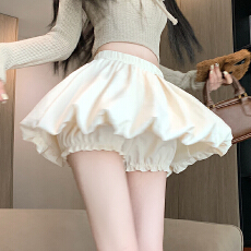 批发实拍2026春季新款纯色气质百搭半身裙女防走光显瘦蛋糕裙花苞裙裤