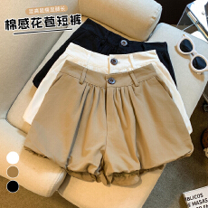 批发实拍花苞云朵裤女夏季新款高腰<b class='q'>半身</b>裤裙小众蓬蓬休闲阔腿短裤女