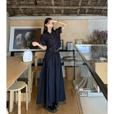 批发大码胖mm时尚套装女2026新款夏季短款泡泡袖上衣高腰半身裙两件套