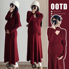 批发新品现2025秋冬新年慵懒风懒人一步裙加厚毛衣针织弹力辣妈连衣裙