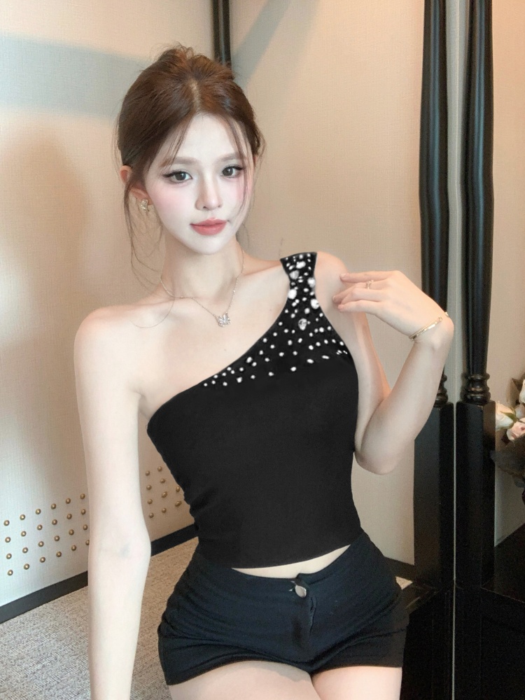 패션 숄더백 다이아몬드 세팅 맨위 단색 개성 여름 착용 가져 가라. 눈길을 끄는 핫걸 여성 의류 새로운