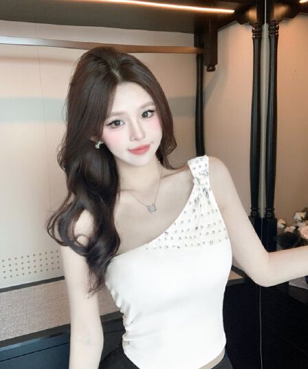 패션 숄더백 다이아몬드 세팅 맨위 단색 개성 여름 착용 가져 가라. 눈길을 끄는 핫걸 여성 의류 새로운