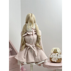 批发实拍实价椰子千金系绒粉千金冬季针织开衫+<b class='q'>千鸟格</b>裙+毛呢外套<b class='q'>套装</b>