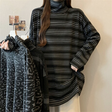 批发实拍加绒加厚百搭长袖t恤打底衫女秋<b class='q'>冬</b>宽松慵懒大码中长款上衣