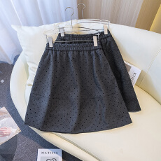 批发实拍2025秋冬新款半身裙女小个子百搭大码毛呢A字裙显瘦短裙