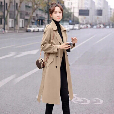 批发2025年新款风衣外套女中长款大衣过膝小个子今年流行品牌春款<b class='q'>女装</b>