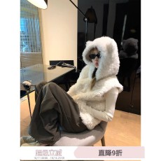 批发孔真烦呐小熊软糖韩系甜美连帽<b class='q'>马甲</b>女秋外穿休闲时尚外搭外套