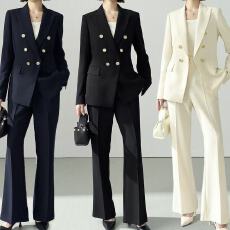 批发白色西服套装女春秋新款西装气质女神范<b class='q'>ol</b>白领职业正装面试工作服