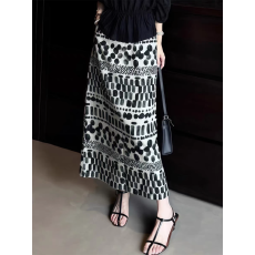 批发2026春夏新款高腰显瘦A<b class='q'>字</b><b class='q'>裙</b>女遮胯显瘦波点百搭<b class='q'>半身裙</b>中长款<b class='q'>裙</b>子