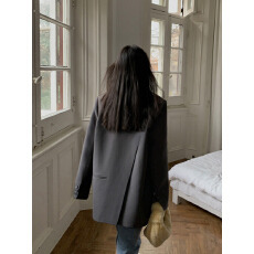 批发黑色长袖西装外套<b class='q'>女</b>2026春季新款小众设计韩版后开叉简约<b class='q'>小</b><b class='q'>西服</b>潮