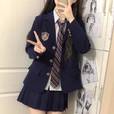批发原创jk制服小个子西服外套日系学院风学生校供感春<b class='q'>秋</b>西装外套上衣