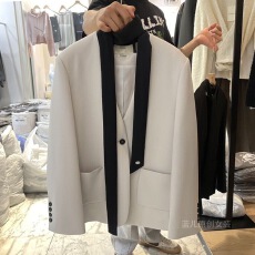 批发2026春<b class='q'>秋</b>季新款韩版宽松时尚系带小西装外套女高级感百搭V领西服