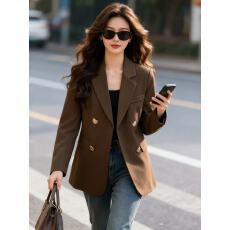 批发质感春秋高级西装时尚潮流2026<b class='q'>英伦</b>新款宽松西服百搭休闲外套