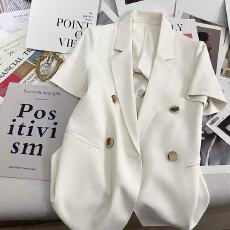 批发短袖<b class='q'>小西装</b>英伦风外套女2026夏季新款气质减龄设计感薄款西服上衣