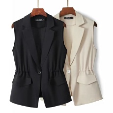 批发2026春<b class='q'>秋</b>新款韩版西装马夹坎肩女收腰显瘦百搭短款马甲开衫上衣女