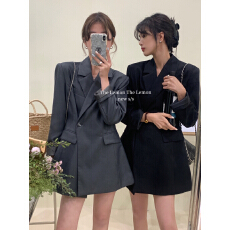 批发THE LEMON2026年春季新款高级感侧扣收腰西装外套女设计感小众