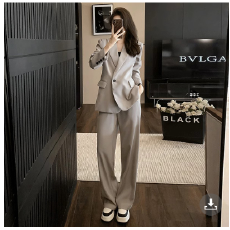 批发2026年女装春装新款 干练气质小香风<b class='q'>时尚</b>套装 西装两件套装