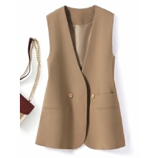 批发<b class='q'>休闲</b>西装马甲女春秋2026新款韩版宽松无袖坎肩<b class='q'>西服</b>背心外搭潮马夹