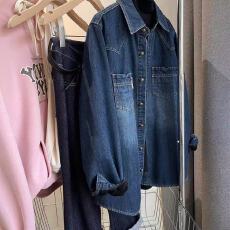 批发欧货复古做旧<b class='q'>牛仔</b>衬衫女秋冬小个子休闲加厚叠穿打底衬<b class='q'>衣外套</b>