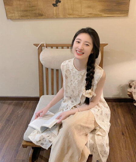 홀로우 아웃 자랑 침묵 국풍 새로운 중식 베스트 여자 2026 새로운 얇은 스타일 여름 레이스 오픈 가디건 중간 길이 트렌디