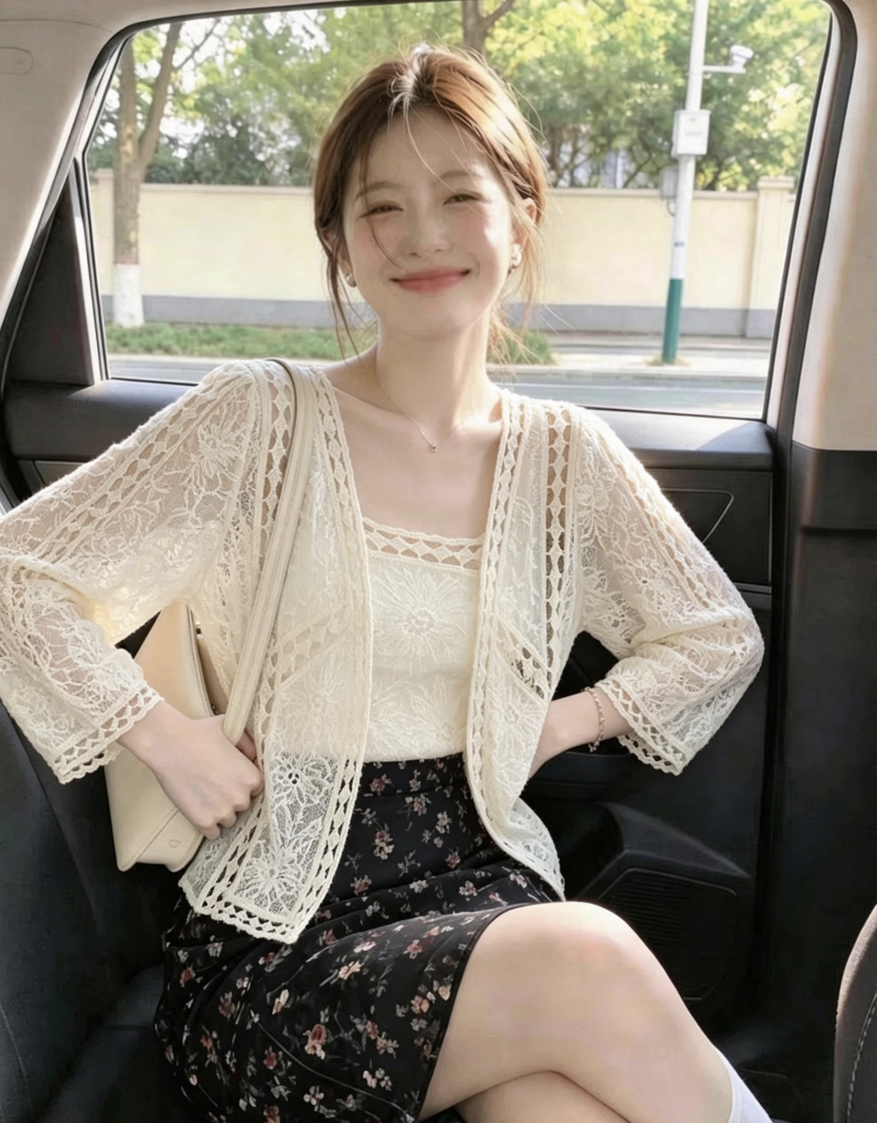빅 사이즈 홀로우 아웃 자외선 차단 카디건 코트 여름 지방 mm 고급 센스 맨위 외부 숄 블라우스