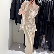 批发精致感时髦套装女2026春季新款韩版蕾丝西服外套高级吊带连衣裙潮
