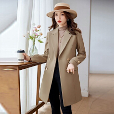 批发2026<b class='q'>女士</b>新款风衣中长款小个子<b class='q'>西服</b>外套春秋款通勤简约修身显瘦