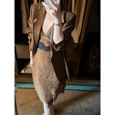 批发纯欲穿搭套装<b class='q'>女</b>秋季御姐轻熟风高知西装外套蕾丝半身裙子两件套