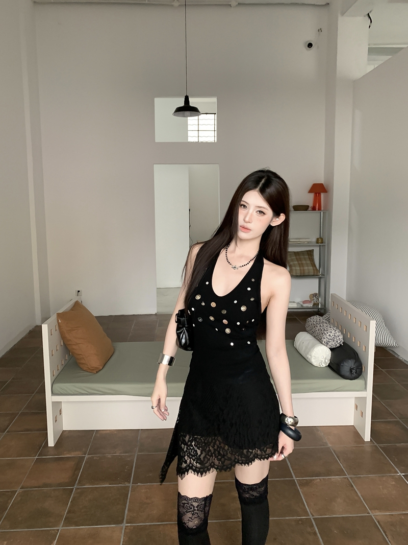 실사 정가 아니요 바겐 세일 핫걸 u 칼라 불규칙 단추 행침 목 조끼 타이트 민소매 슬립 백리스 맨위