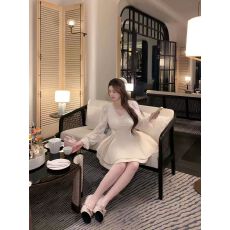 批发安妮不火 千金风雪尼尔蕾丝拼接呢料连衣裙女微<b class='q'>胖</b>大码收腰气质裙