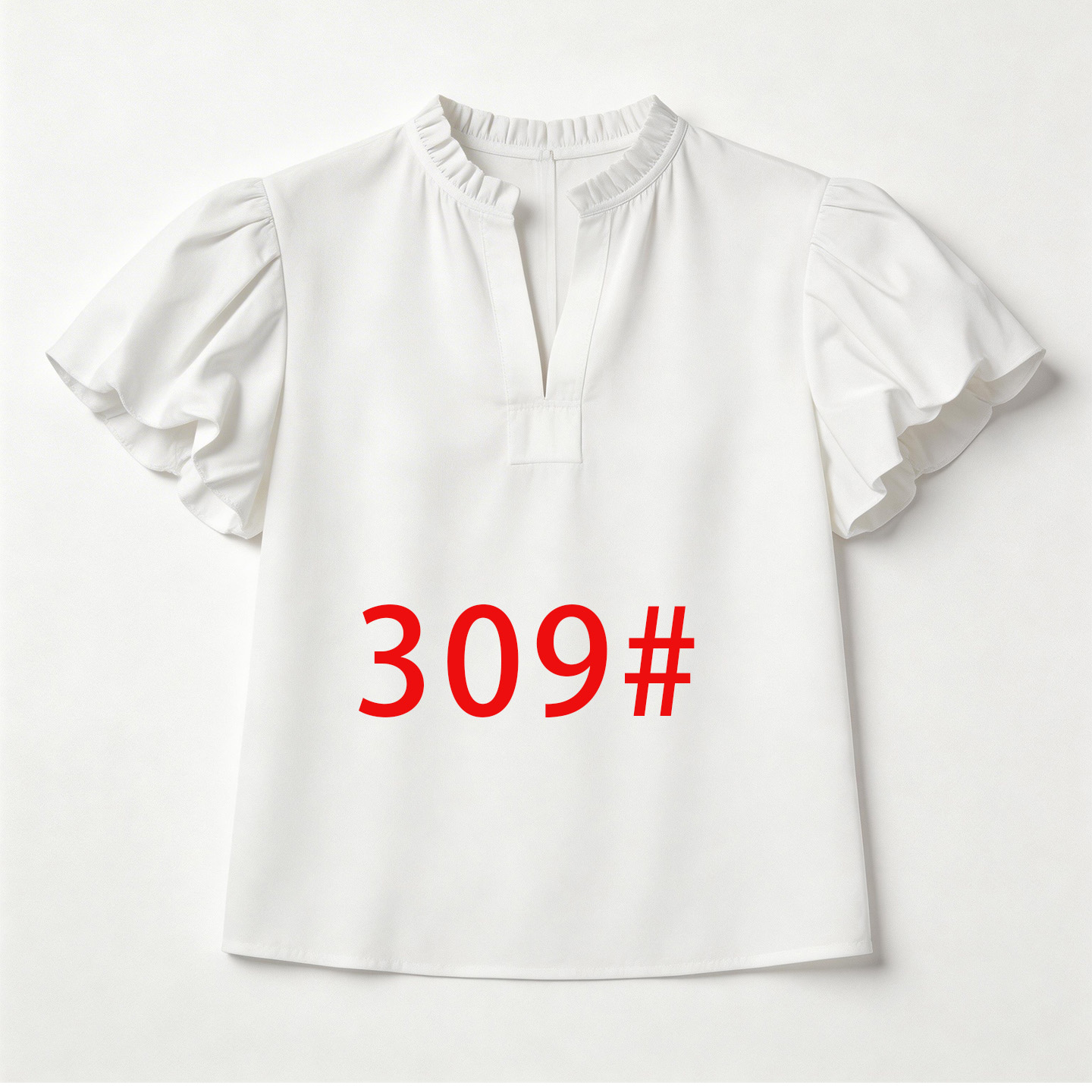 레이스 칼라 작은 날다 소매 프랑스식 쇼트 스타일 흰 셔츠 레트로 우아함 출퇴근 셔츠 2026 년 여름 새로운
