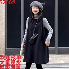 批发法式气质毛呢<b class='q'>背心裙</b>子女秋季2025新款韩系时尚中长款无袖连衣裙女