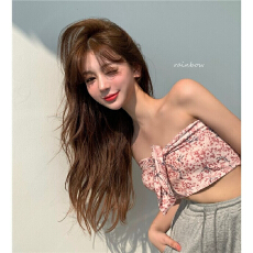 批发四面弹纯欲抹胸外穿小清新碎花小吊带背心<b class='q'>夏</b>季学生裹胸内搭