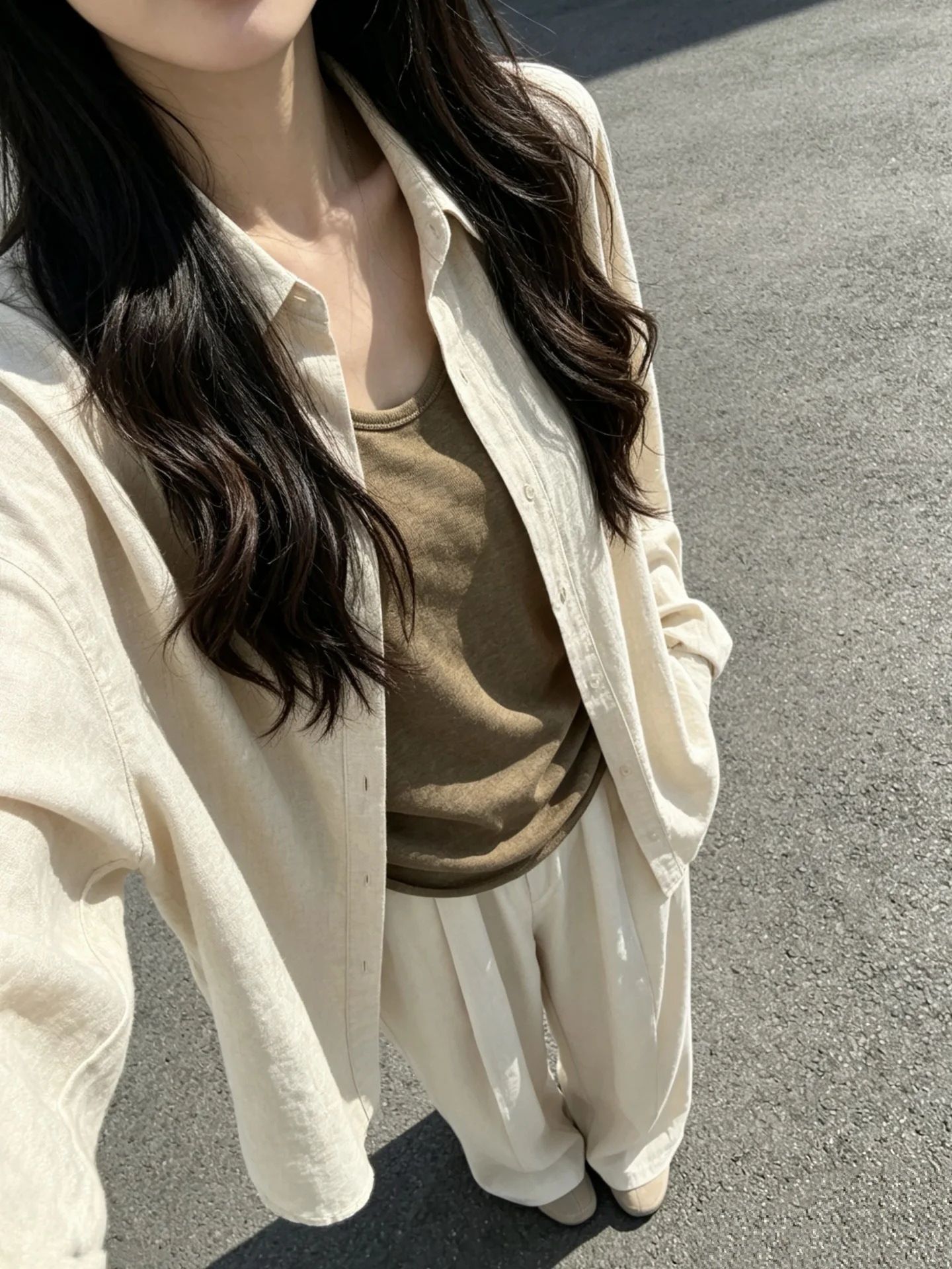 60 대나무 섬유 40 나일론 빛 사람들 엄격한 선택 보다 작은 서울 여름 느긋한 느슨함 센스 한 부서 출퇴근 착용 가져 가라.