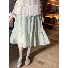 批发森系少女波点半身裙女新款夏小个子A字蓬蓬短裙中裙