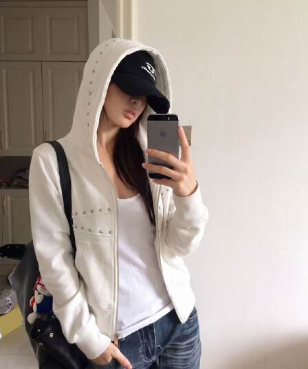 후아 면 복합 쇼트 스타일 지퍼 오픈 가디건 루즈핏 재킷 아메리칸 바람 징 후드 티 스웨터 여성 가을