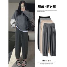 批发春秋新款高腰宽松显瘦直筒九分裤休闲萝卜<b class='q'>哈伦裤</b>