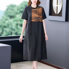 批发2026夏季妈妈装时尚新款<b class='q'>香云纱</b><b class='q'>连衣裙</b>女春夏高端休闲真丝显瘦