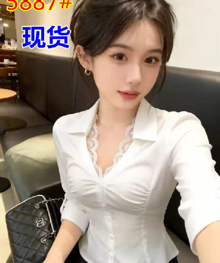 고유 한 슈퍼 잘 생긴 레이스 측면 화이트 여성 셔츠 봄 핫걸 착용 가져 가라. 몸매 가꾸기 인사이드 가져 가라. 스택 착용 작은 셔츠 반소매 맨위