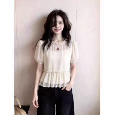 批发简约设计感小众长袖早春2026新款法式温柔风时尚显瘦百搭上衣女装