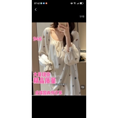 批发蝶知夏 夏季睡裙女显瘦可外穿睡衣甜美气质家居服爆款