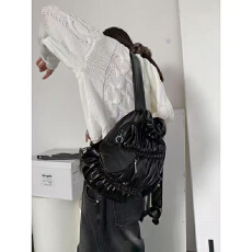 批发韩系可爱褶皱双肩包小书包尼龙背包