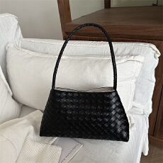 批发高级质感编制纹托特包包大容量法式慵懒度假单肩腋下手拎包
